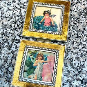 Two pictures of adorable little fairies